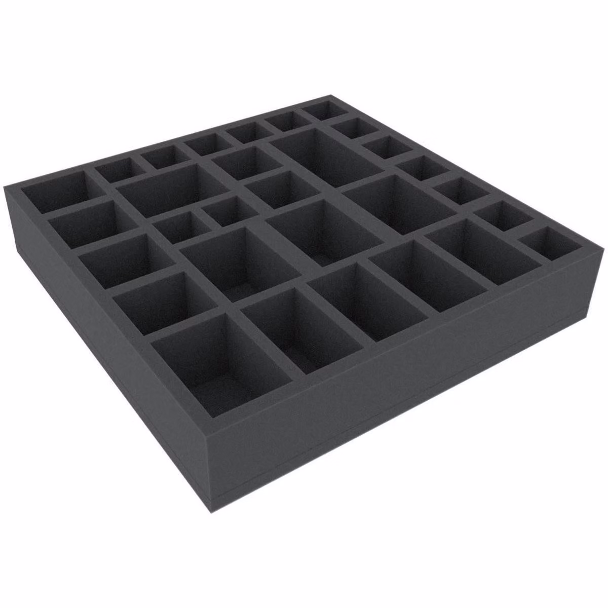 Inserto in schiuma 314x314x60 mm con 30 scomparti per giochi da tavolo