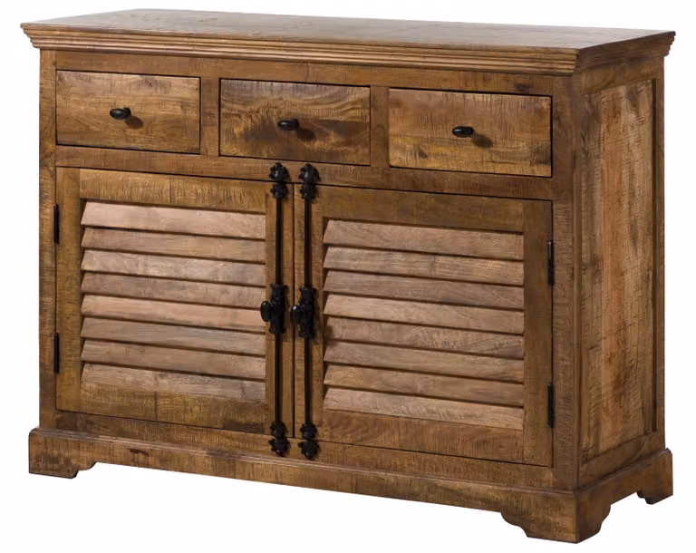MASSIVMOEBEL24 | RODEZ #120 Credenza in legno di mango - oliato / marrone scuro 120x45x90