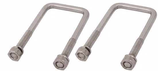 Set di 2 connettori a U in acciaio inossidabile per un fissaggio versatile