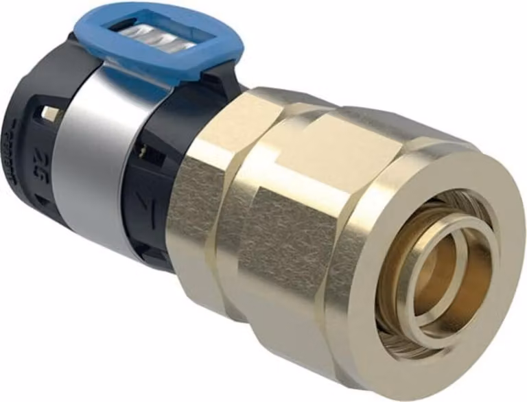 Geberit FlowFit transizione con connessione a vite per tubi PEX SiBr d25-20/26