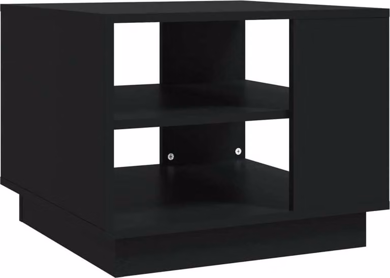 Tavolino da Salotto Nero 55x55x43 cm in Truciolato