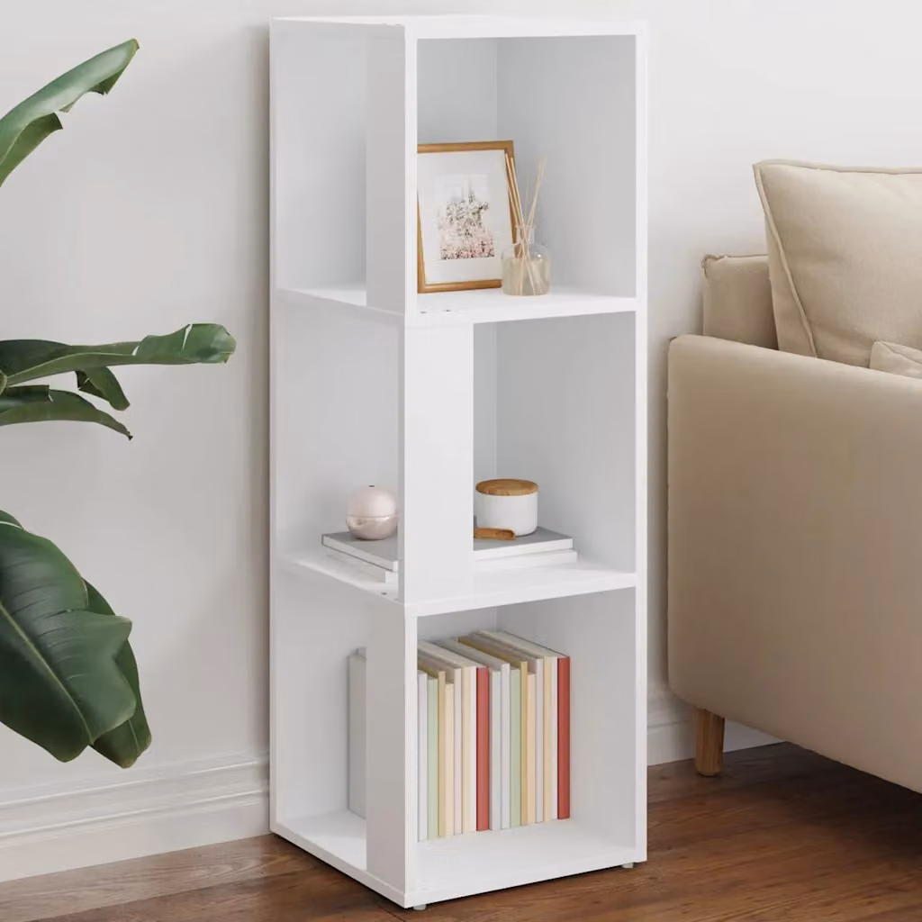 Armadietto d'angolo vidaXL in legno MDF Bianco opaco L/P/H: 33 x 33 x 100 cm