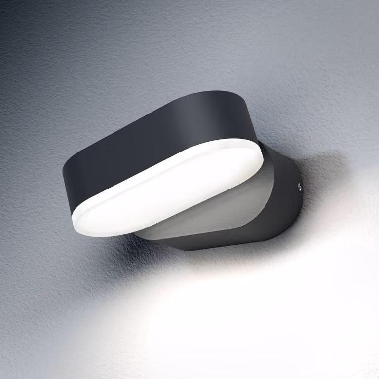 OSRAM Applique da esterni a LED ENDURA STYLE MINI, Alluminio / Grigio / Zincato, Alluminio, Moderno, Applique LED da esterni