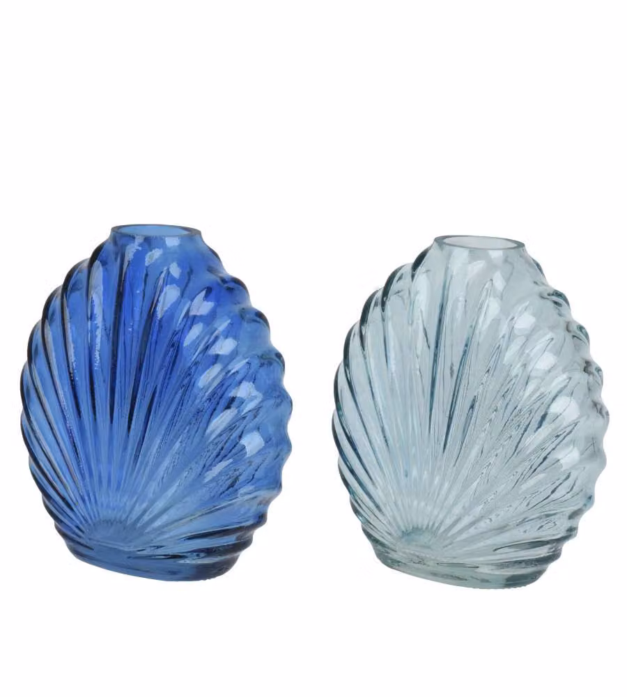 Kaemingk Vaso decorativo in vetro colori assortiti 12,6x5,7xH13,5 cm
