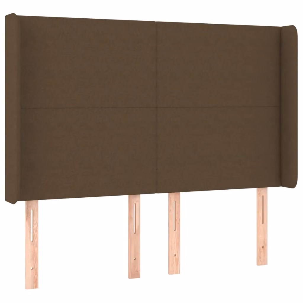 Testiera con orecchie Design Mania in tessuto marrone scuro L: 147 cm, P: 16 cm, H: 118/128 cm – 2