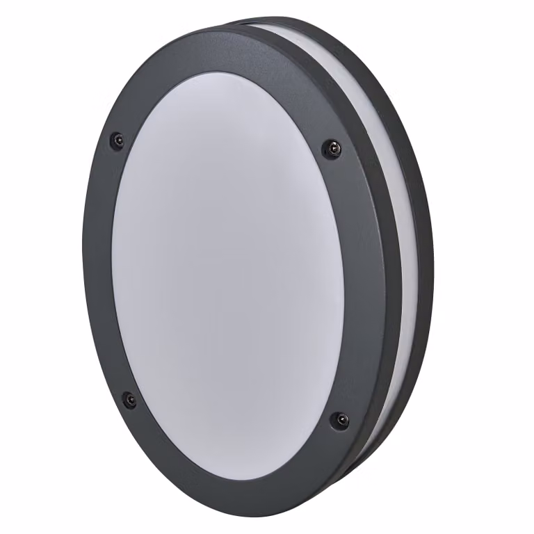 OSRAM ENDURA CLASSIC ORBI W lampada da esterno, applique, attacco E27, grigio scuro, alluminio, installazione rapida e semplice, diffusore smerigliato, classe di protezione IP65, uso esterno