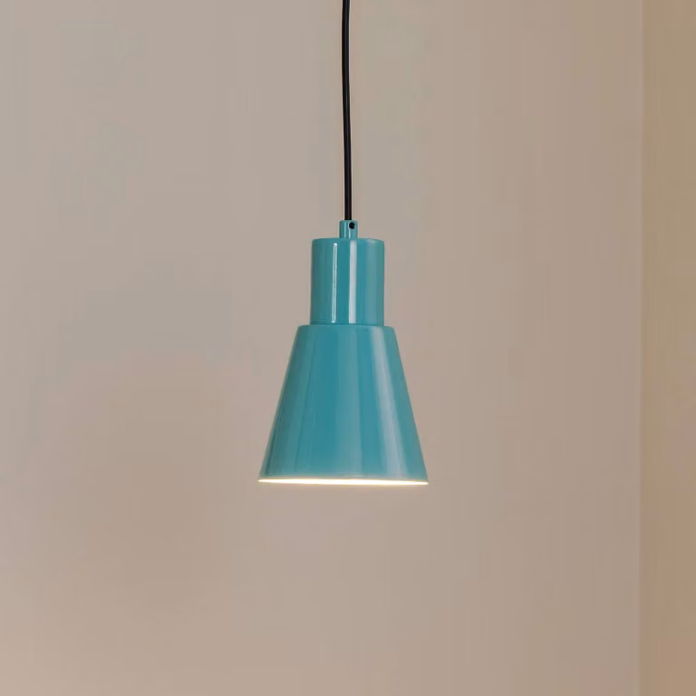 Lampada a sospensione Konikkem Opviq, dimmerabile, Blu, Soggiorno / Sala da pranzo, Metallo, Giovanile, Lampada a sospensione