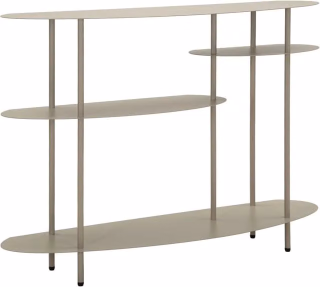 Console Saturno Plus Tortora 118x34x82 cm in Metallo Grigio tortora
