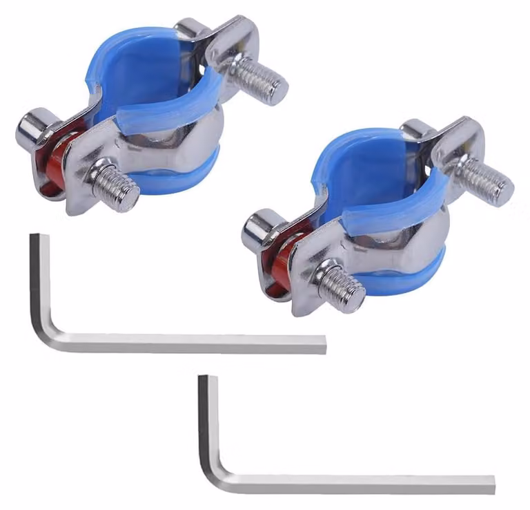 Morsetti in acciaio inossidabile 304 - 2 set - Cuscinetti antiscivolo - Campo di serraggio 25-27 mm - Per sedie da ufficio - Impedisce lo scivolamento - Componente per sedie