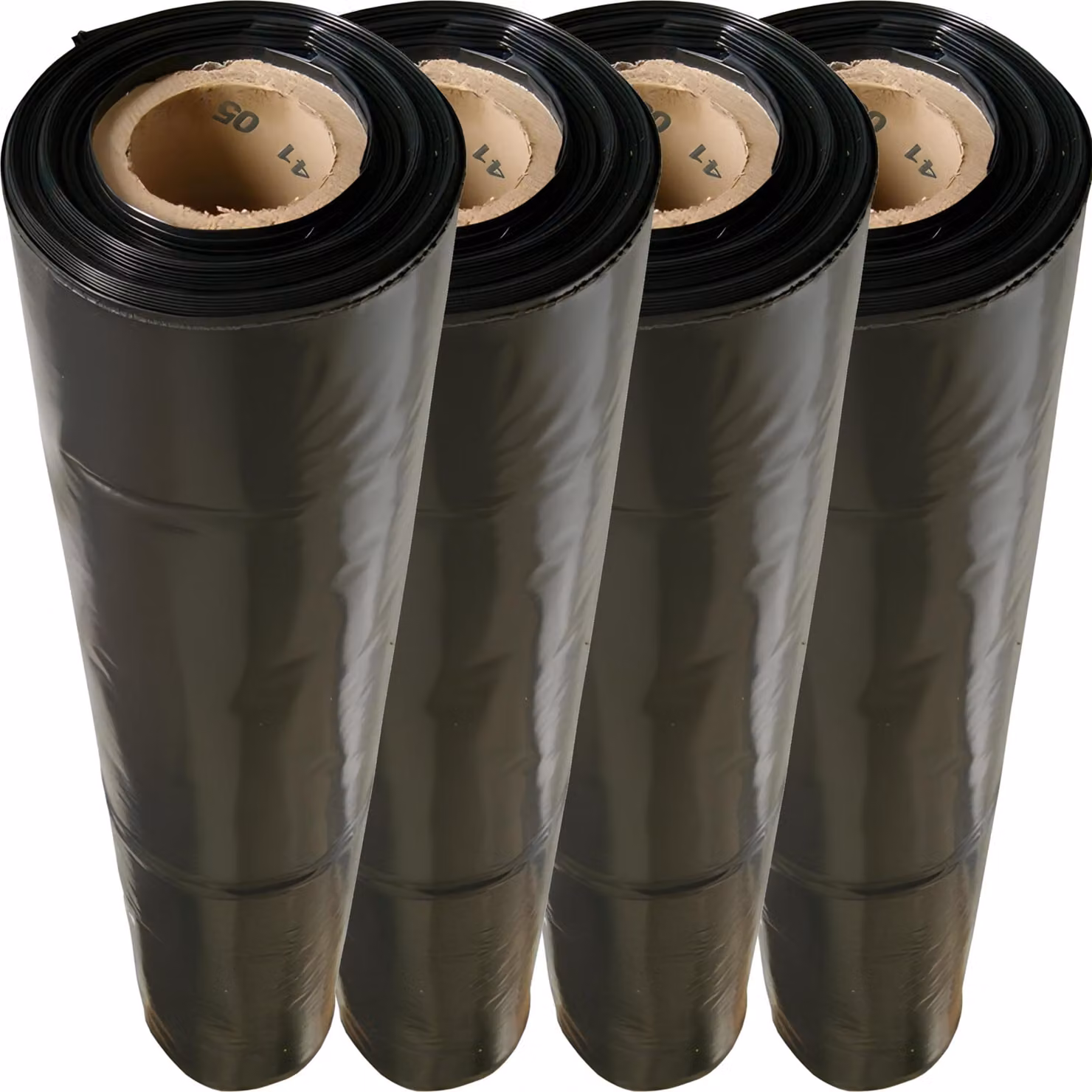 4 rotoli di pellicola da costruzione tipo 150 nera, ciascuno di 4m x 25m