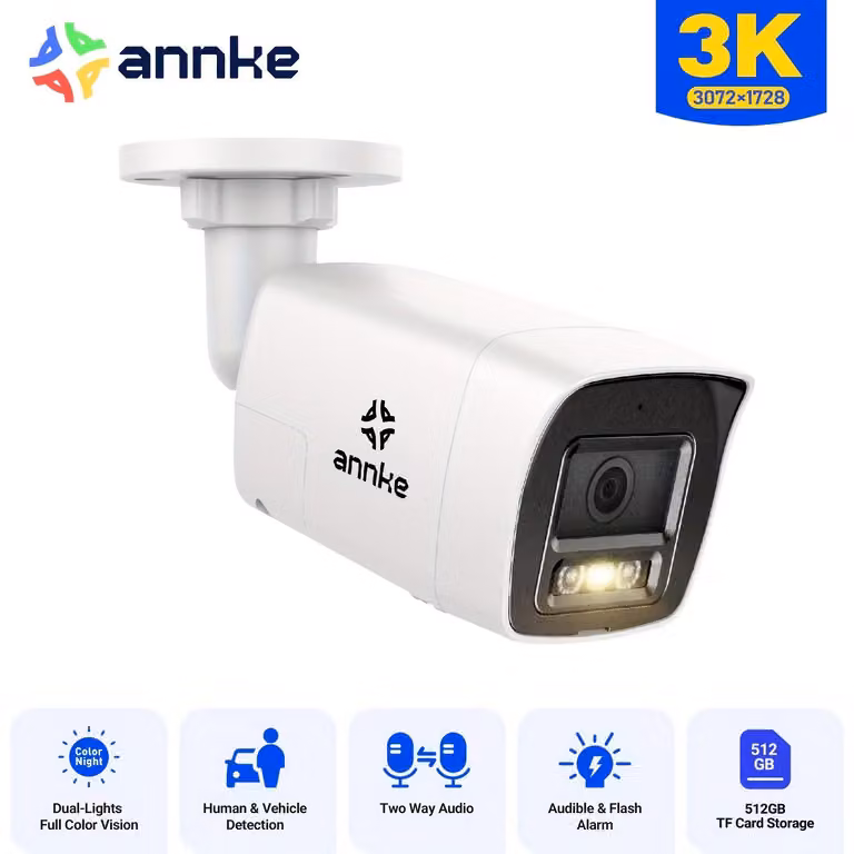 Sistema di sicurezza - Kit telecamere - Videosorveglianza - Telecamera CCTV - Registratore DVR - 4 telecamere HD da 2MP