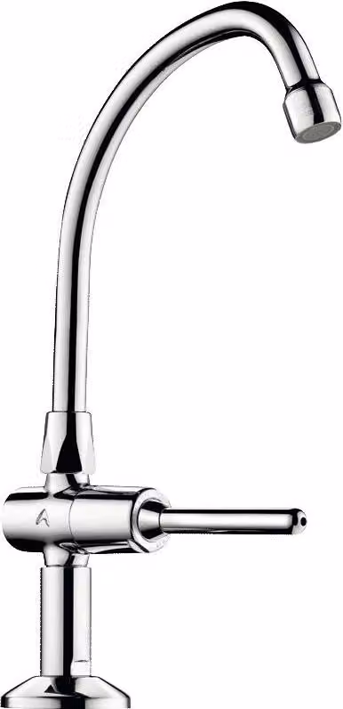 Bocchetta a chiusura automatica Delabie. TEMPOSTOP G1/2B Collo d'oca, con leva L200mm