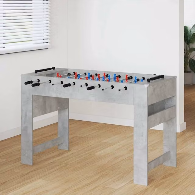 Tavolo da Foosball Grigio Cemento 125 x 60,5 x 80 cm 858887