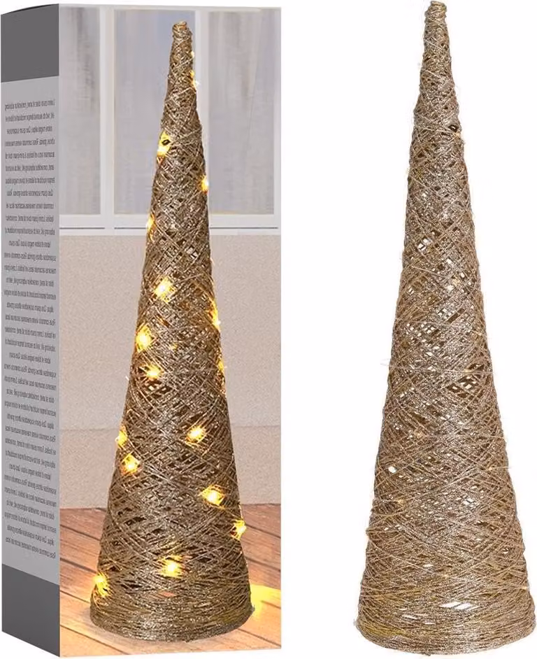 Decorazione natalizia LED TREE, oro, 80 cm