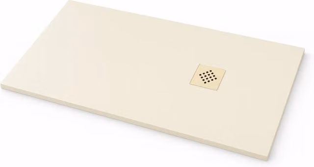 Piatto doccia Ardesia extra piatto 75X140 cm colore Crema RAL 1013 griglia Crema