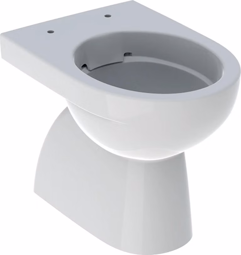 Geberit Renova WC au sol, chasse deau basse, sortie verticale, forme partiellement fermée, Rimfree, 500.399.01.2, 500.399.01.2