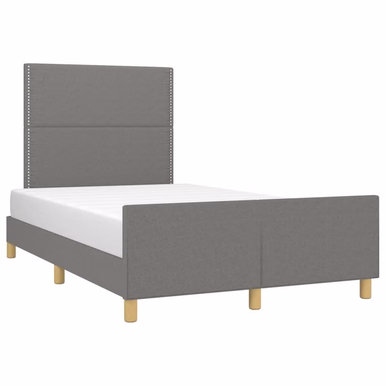 Giroletto senza Materasso Grigio Scuro 120x190 cm in Tessuto