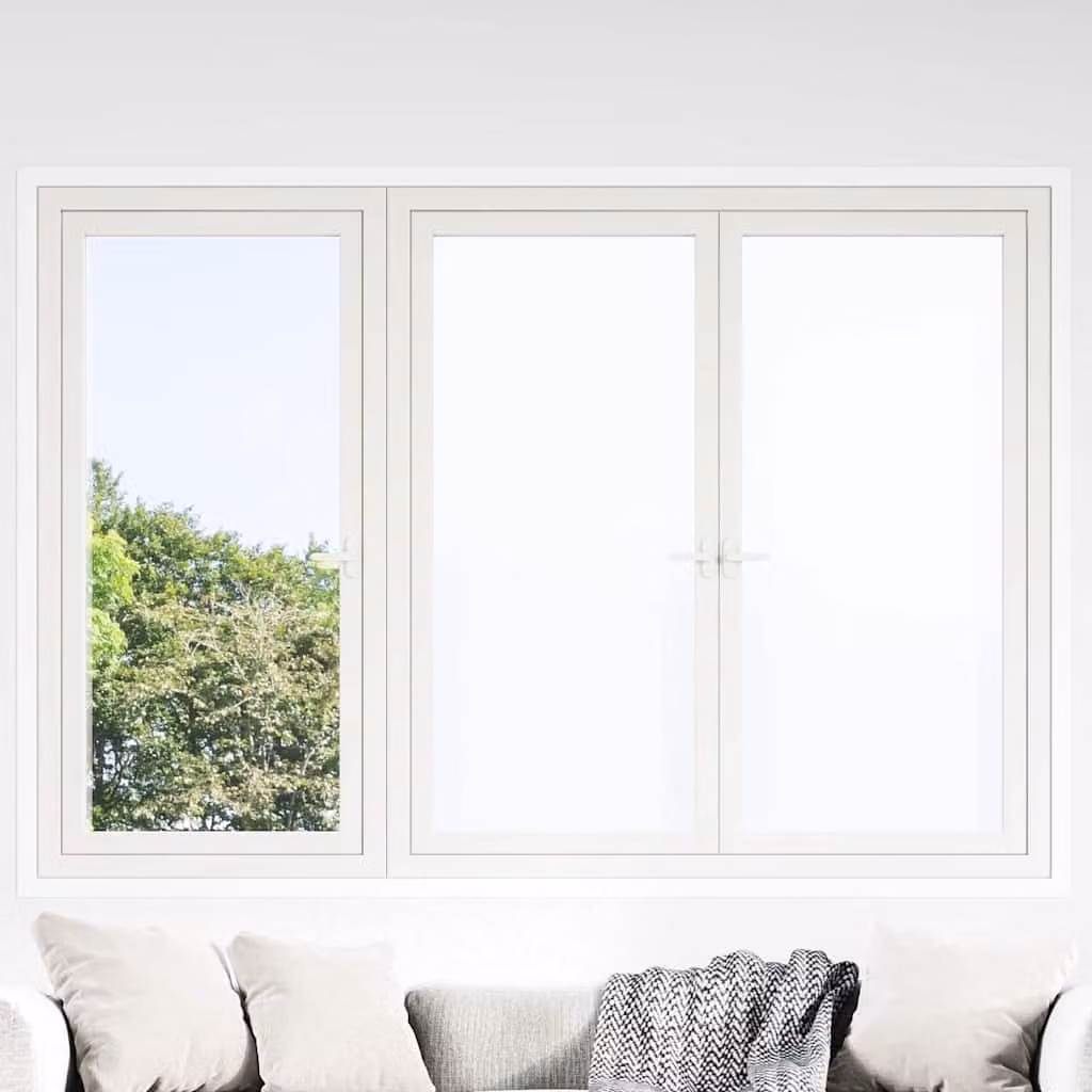 Pellicola statica per finestre vidaXL Bianco Frosted in PVC, L: 90 cm, P: 500 cm