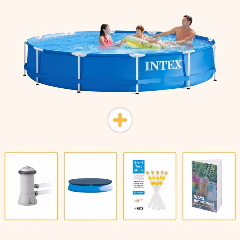 Piscina autoportante rettangolare - 366x76 cm - 5 pezzi - SCB113