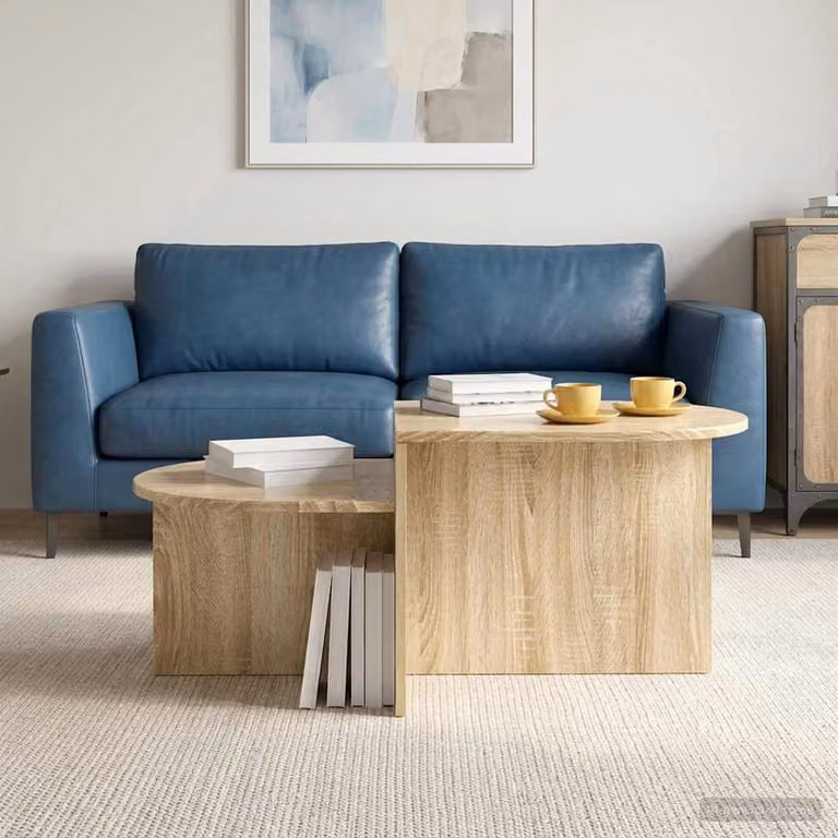 vidaXL Tavolino da salotto moderno in legno color rovere, L: 100 cm, P: 50 cm, H: 40 cm