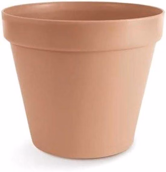 Vaso in Vetroceramica per piante - Grande fioriera da esterno - Leggero e sostenibile - 130x110 cm - Terracotta