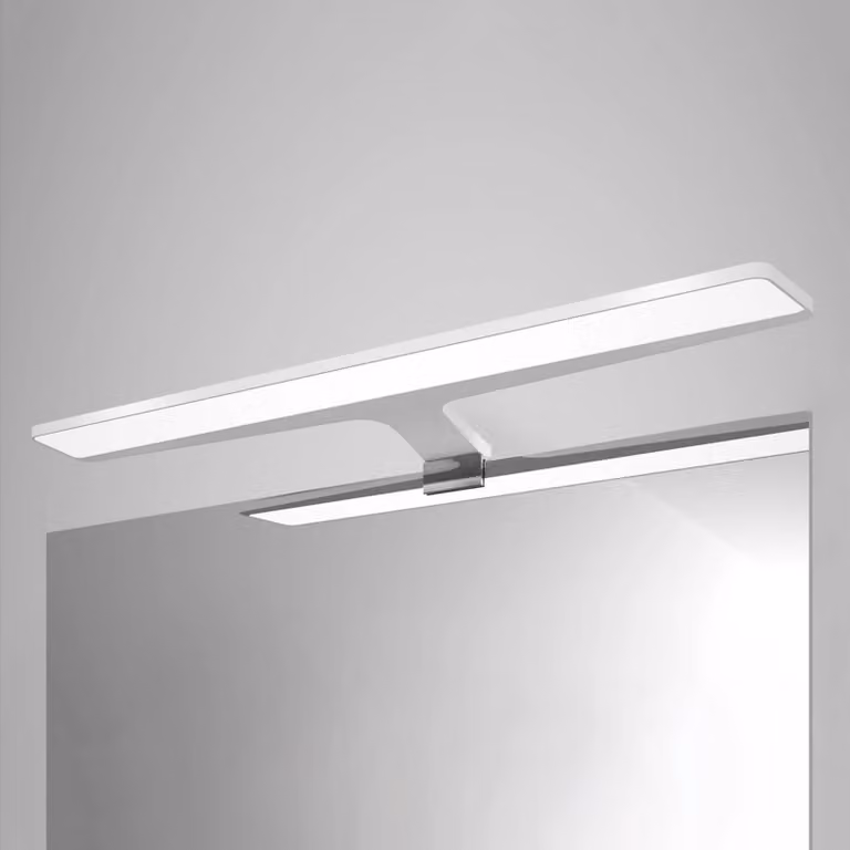 Ebir Applique da parete Nayra, Bianco / Opale, Bagno, Plastica, Moderno, Applique