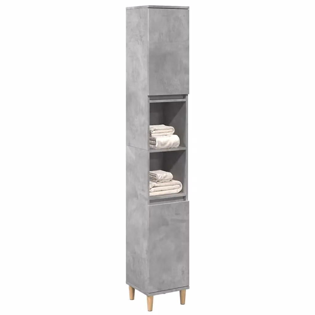 Armadietto da bagno sospeso DESIGN IN in legno multistrato grigio opaco L: 30 cm, P: 30 cm, H: 190 cm – 2