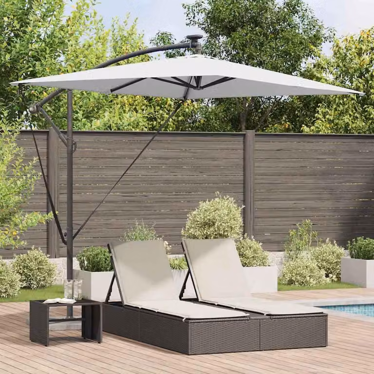 Maison Exclusive - Ombrellone, dimensioni 294 x 200 x 270 cm, realizzato in poliestere e alluminio, colore sabbia