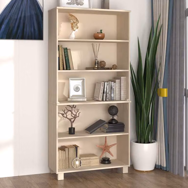 vidaXL Credenza HAMAR in Legno Massello di Pino Marrone