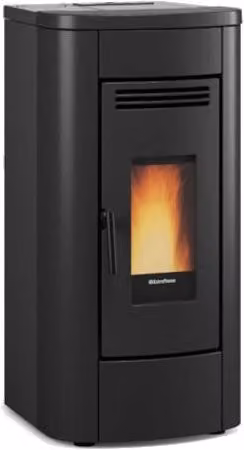 Stufa a pellet canalizzata Extraflame Klaudia Plus, potenza 8 kW, serbatoio da 15 kg, colore Nero