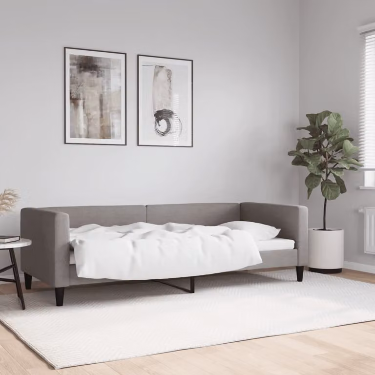Maison Exclusive - Letto a giorno color taupe, 80x200 cm, rivestito in tessuto