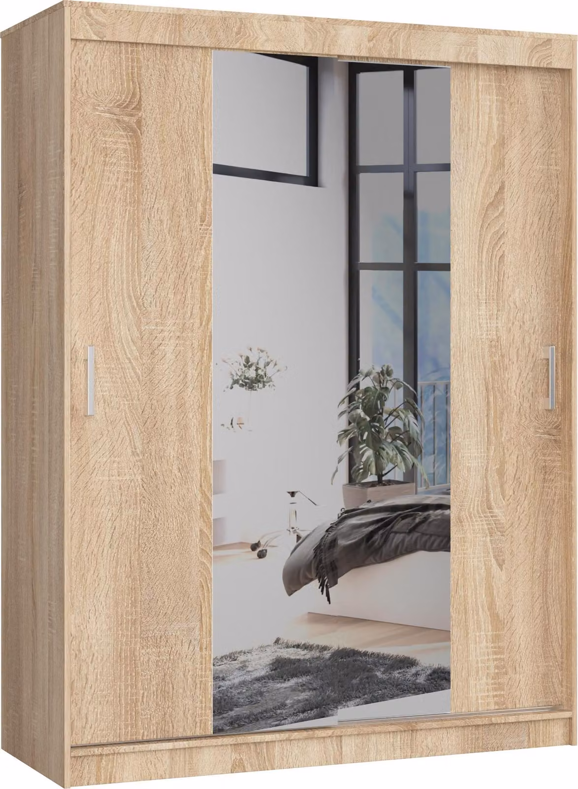 Akord Armadio Con Ante Scorrevoli Rovere Sonoma 150X60X200 Cm