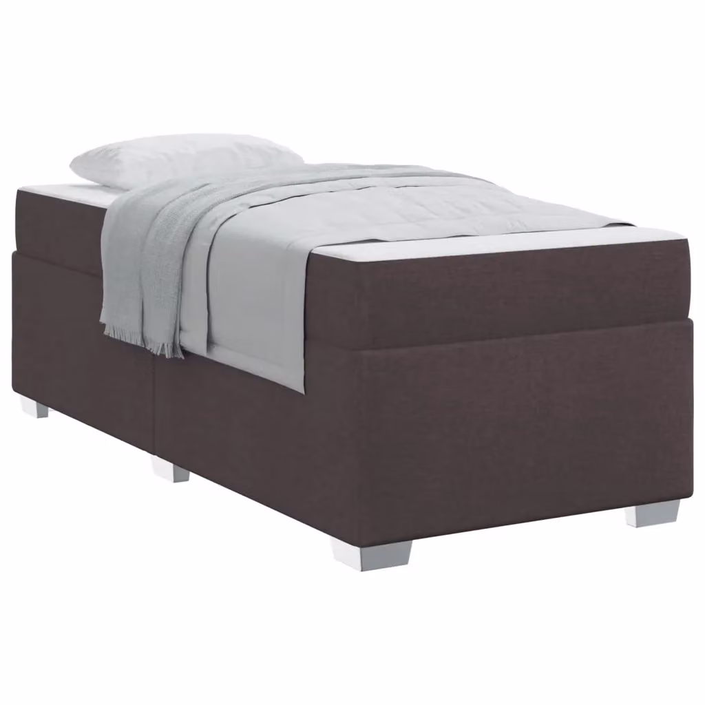 Struttura del letto moderna vidaXL in tessuto e legno marrone L/P: 100 x 200 cm – 2
