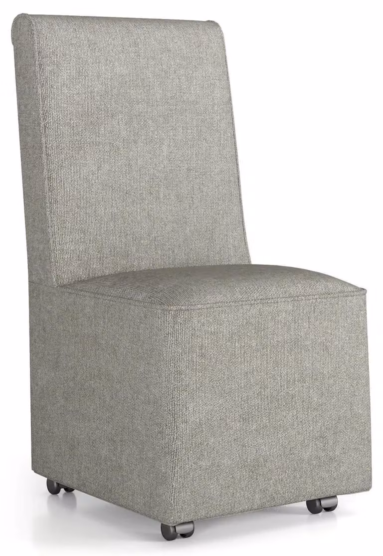 Elegante sedia da pranzo in legno grigio - Seduta imbottita e confortevole - Schienale alto dal design classico