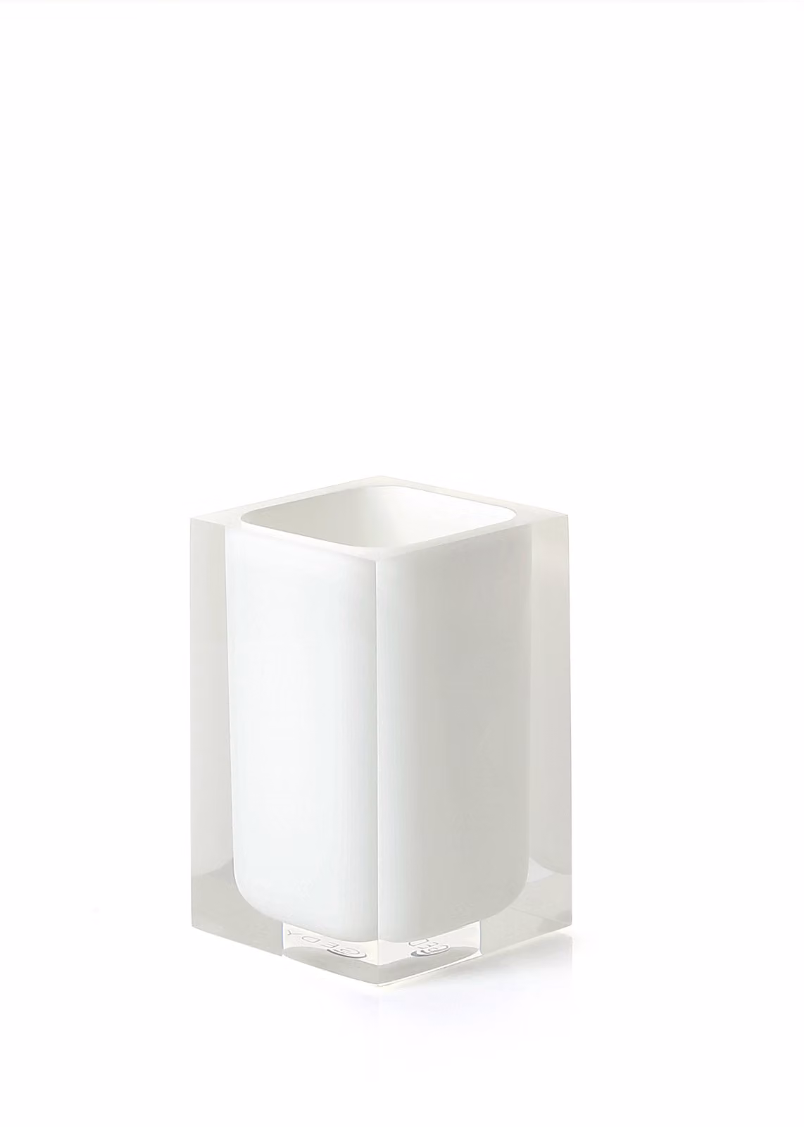 Portaspazzolini d'appoggio in resina RA98 Gedy serie RAINBOW Bianco