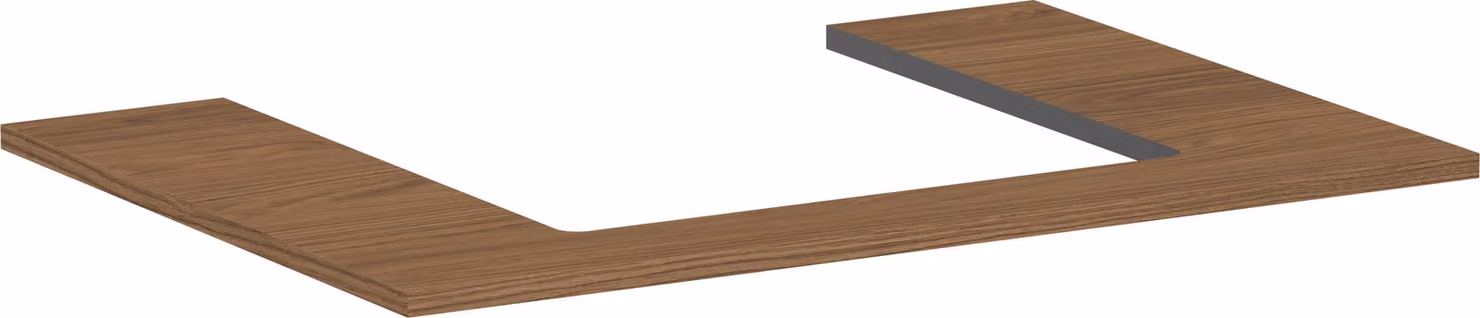 hansgrohe Xilesa E Console avec découpe au centre pour lavabo à poser, 780x550x16mm, 54269550, 54269550