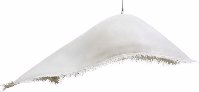 Lampada a sospensione Karman Moby Dick in vetro bianco con altezza regolabile