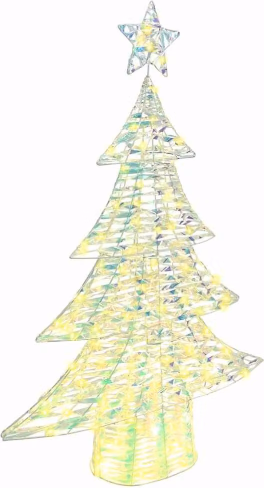 Albero di Natale con 120 LED Bianco caldo 120,5 cm PET