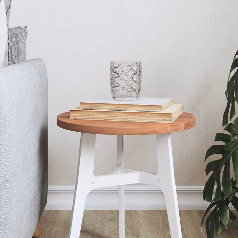 Piano per tavolo rotondo vidaXL in legno di faggio marrone Ø 30 cm, H 1,5 cm