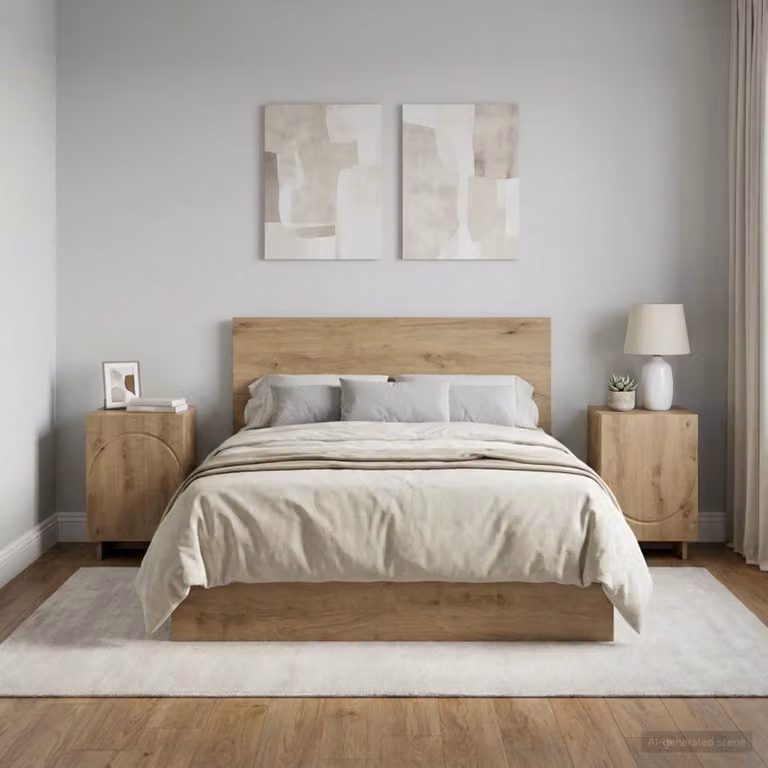 Set di 2 comodini moderni vidaXL in legno color marrone, L/P/H: 33,5 x 34,5 x 50 cm