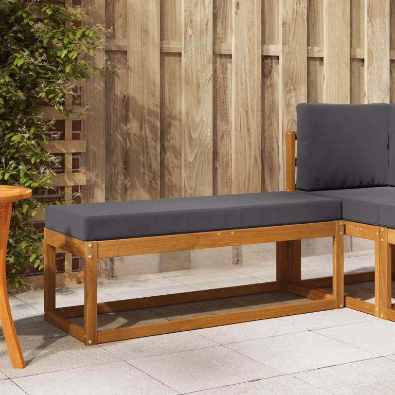 vidaXL Panca da giardino moderna in legno di acacia naturale e antracite