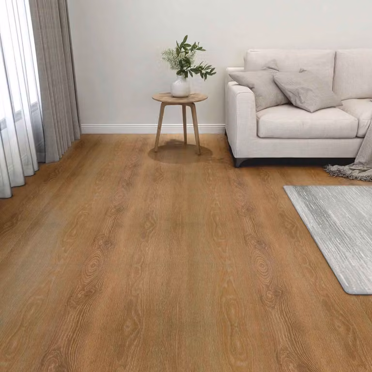 vidaXL Pavimento in PVC Autoadesivo Moderno Marrone, 5,11 m² (55 pezzi)