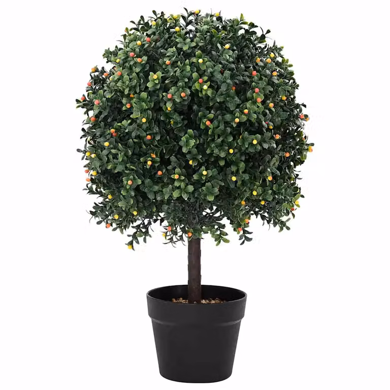 vidaXL Palla di Bosso Verde in Plastica, L 35 cm x P 35 cm x H 50 cm