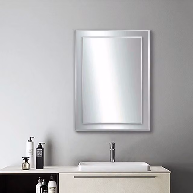 Specchio da bagno rettangolare Aica Italy in vetro argento L: 90 cm, H: 65 cm