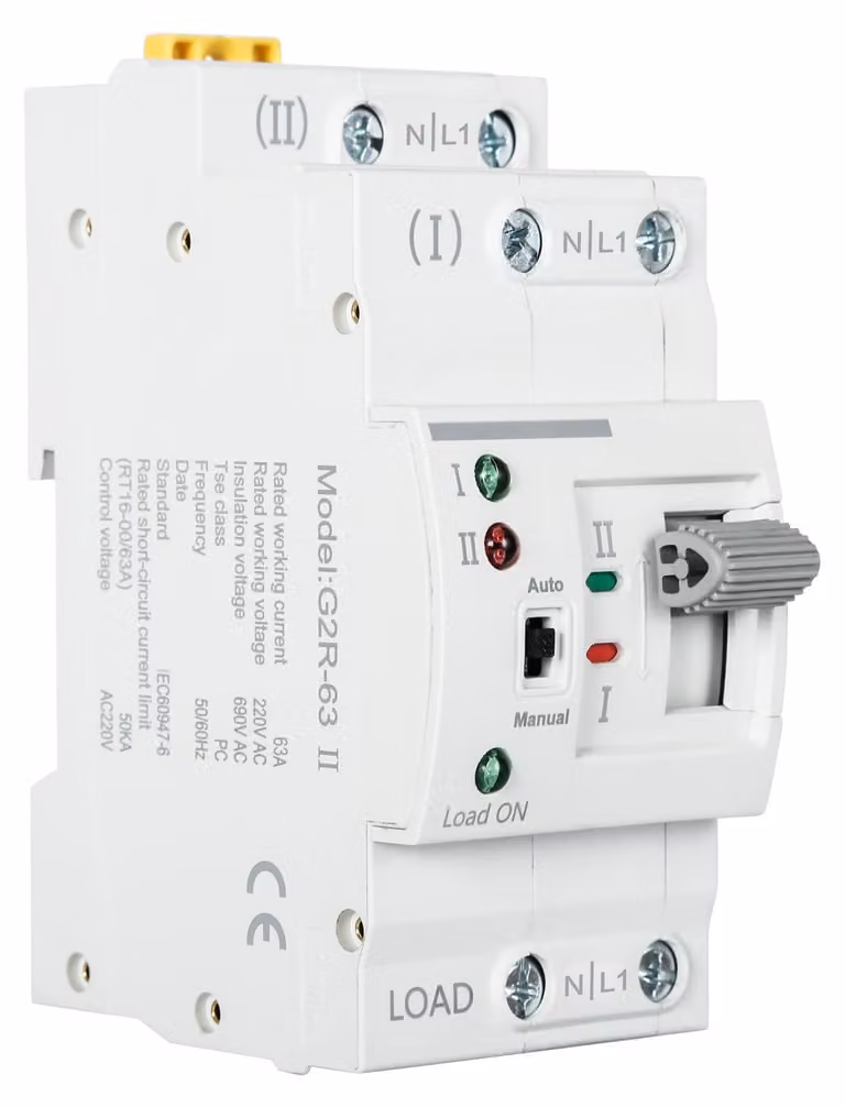 Interruttore di trasferimento automatico 220V 63A, alimentazione duale