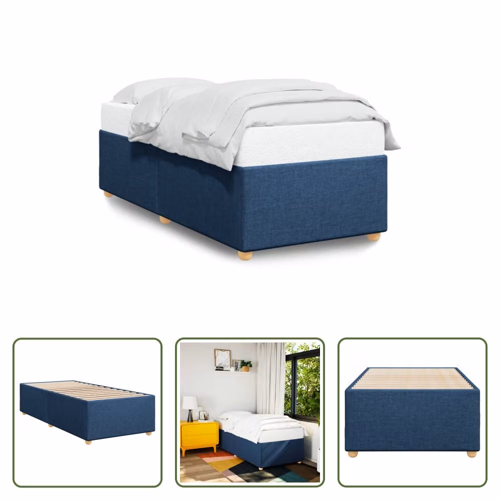The Living Store Rete da letto blu 100x200 cm Tessuto
