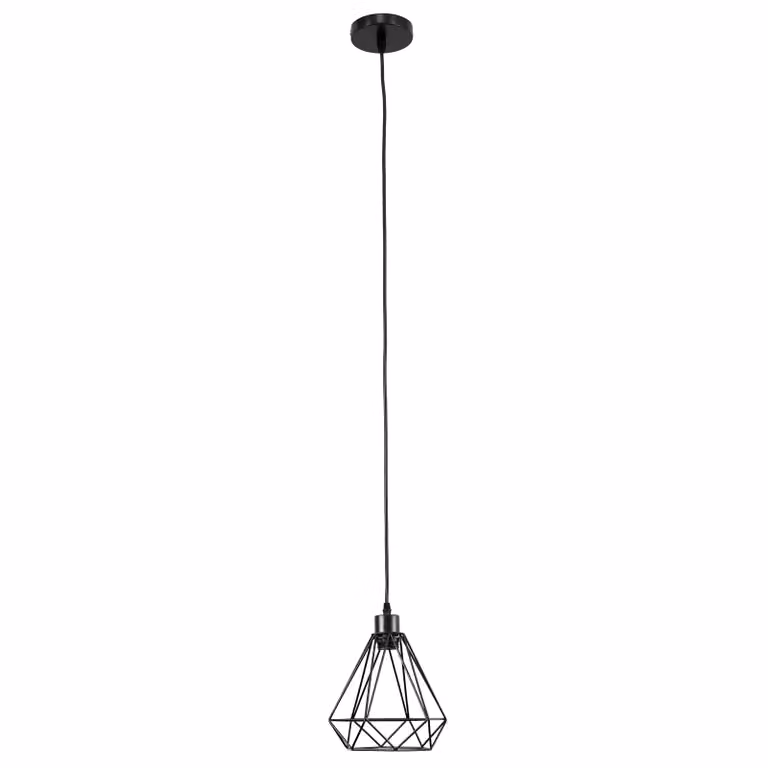 Lampada a sospensione Plafoniera LOFT ALAMBRA LARGO E27 nero EDO777193 EDO