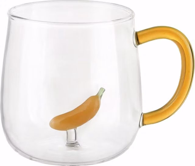Mug in vetro borosilicato multicolore KASANOVA da 380 ml