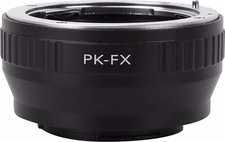 Adattatore per attacco obiettivo, fotocamera Pentax PK di piccole dimensioni e portatile in metallo nero per interni Fujifilm FX X-Pro1 X-E1 Outdoor
