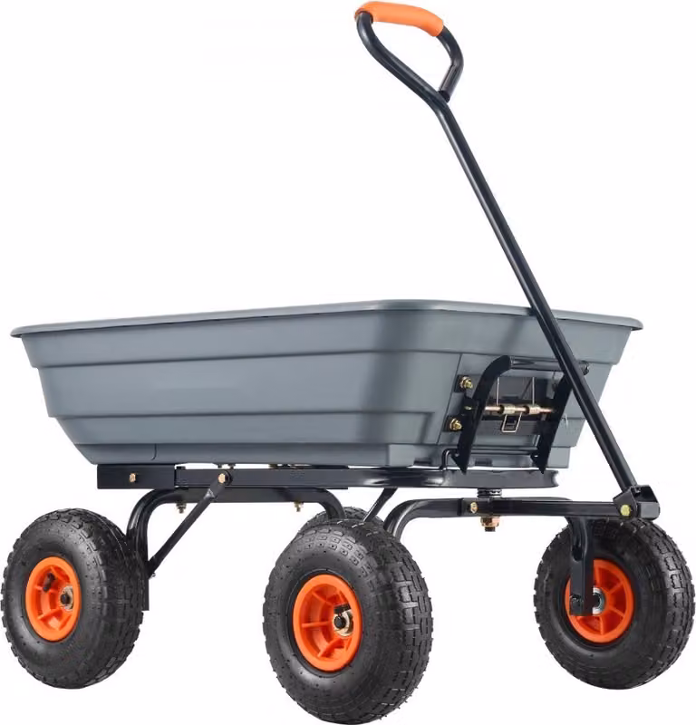 Carrello da trasporto Carrello da giardino Carrello a mano Carriola con funzione di ribaltamento - Portata 270 kg - Robusto carrello da trasporto per giardino